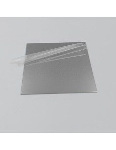 Plaque rectangle en acier poli 15X15 cm