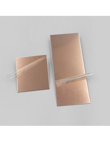 Plaque rectangle en cuivre non poli 5X5 cm