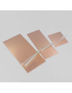 Plaque rectangle en cuivre poli 9x12 cm