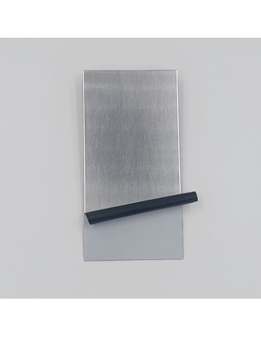 Plaque rectangle en zinc non poli 5x5 cm