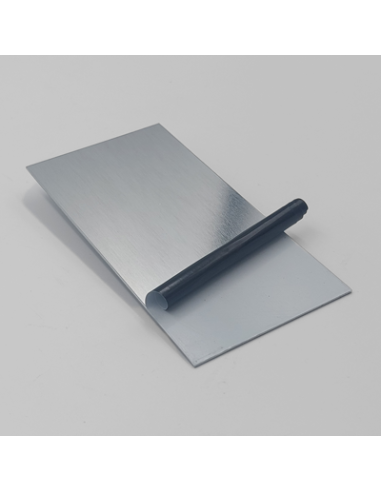 Plaque rectangle en zinc poli 5x5 cm