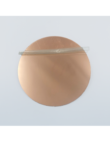 Plaque ronde en cuivre non poli diamètre 5 cm