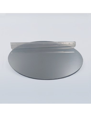 Plaque ronde en acier poli diamètre 7,5 cm
