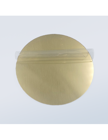 Plaque ronde en laiton poli diamètre 7,5 cm